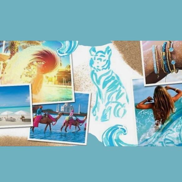 Lilly Pulitzer Windward White Sea Ruffle Blue Resort Sleeveless Dress Sz Medium - Picture 9 of 14